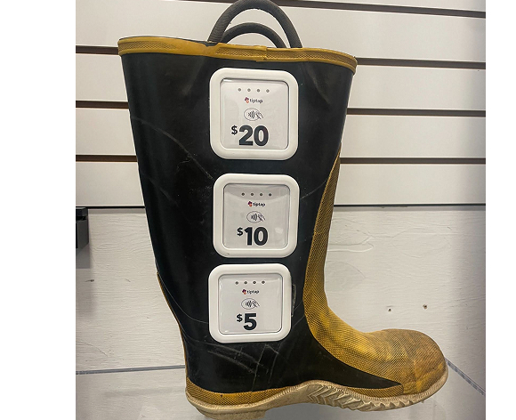 tiptap custom displays - touchless donation device